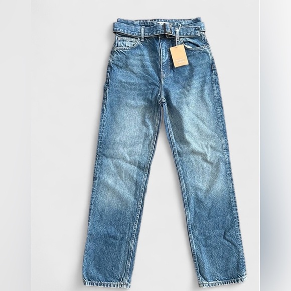 Reformation Cynthia Belted High Rise Straight Jeans size 26 NWT - Picture 6 of 13